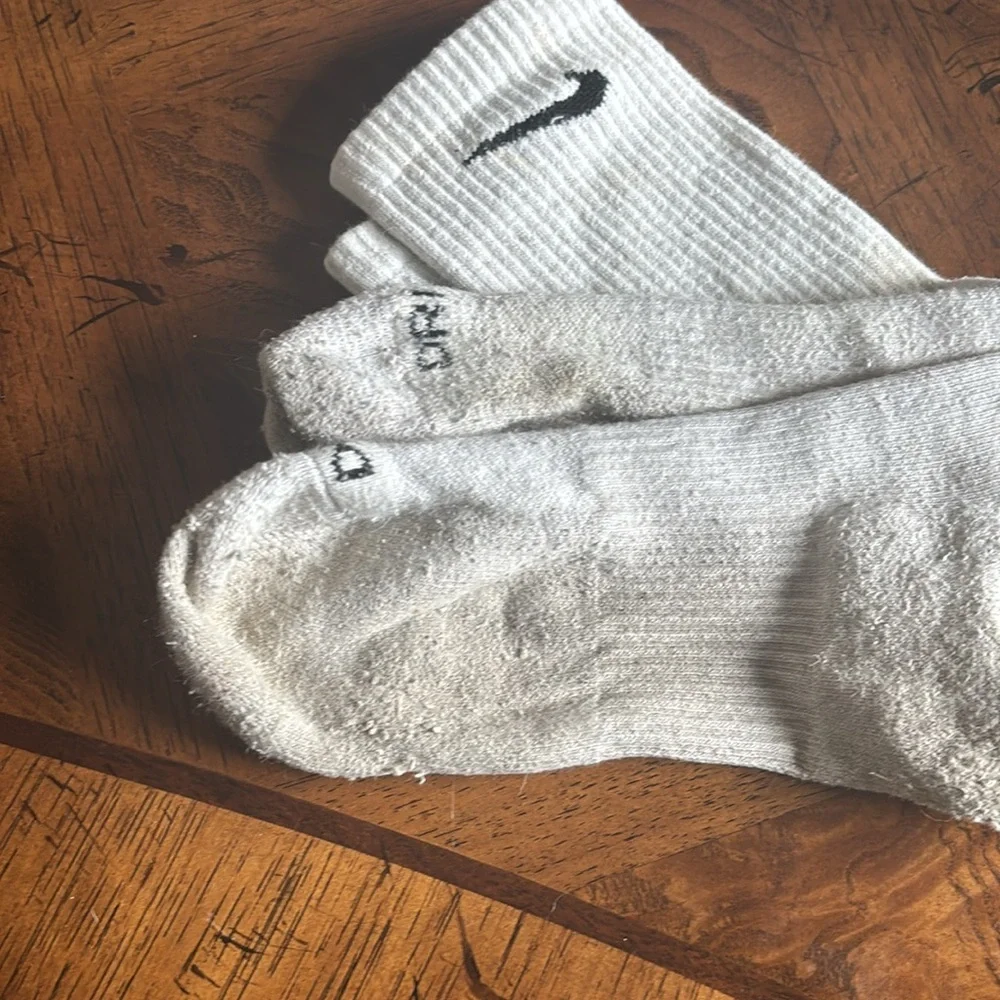 Nike white high socks